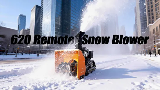Efficient Remote-Controlled Snow Blower with Track System